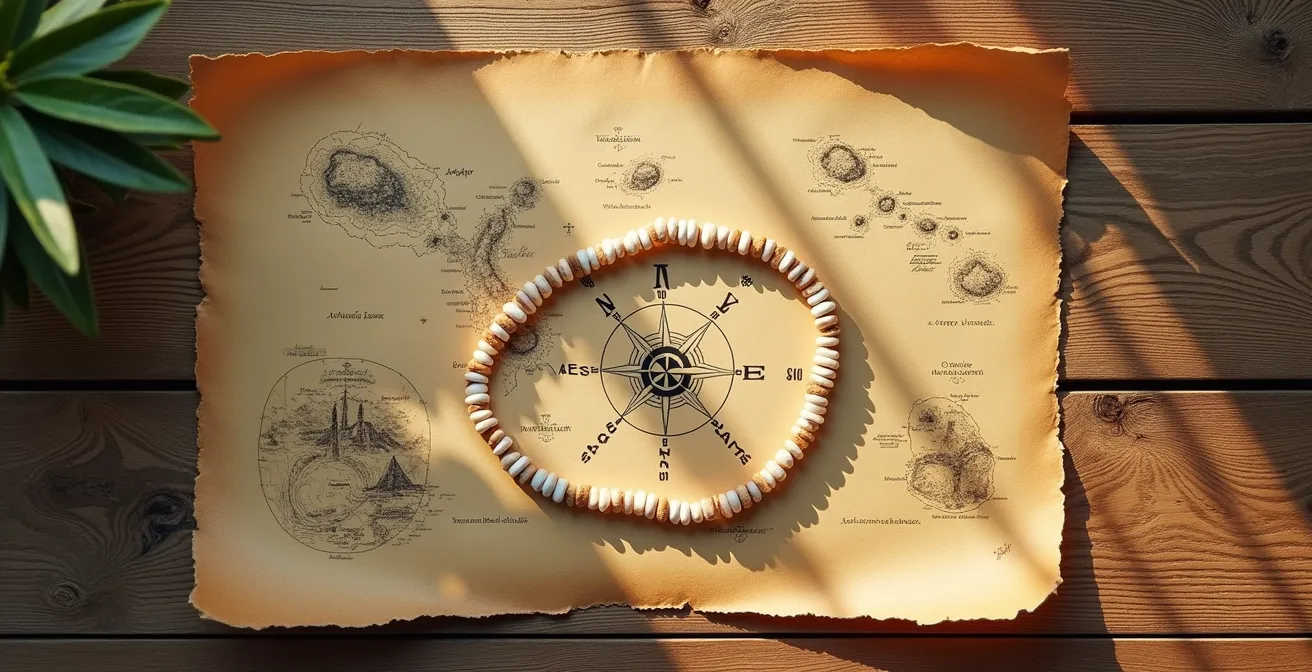 Carte stylisée des archipels polynésiens avec tracé d'itinéraire optimisé